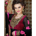 Black Gown Wedding Anarkali Georgette Embroidery Salwar Kameez