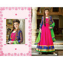 Pink Gown Wedding Anarkali Georgette Embroidery Salwar Kameez