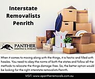 Interstate Removalists Penrith