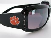 Clemson Tigers CU Black Fashion Clear Crystal Sunglasses S4JT