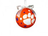 NCAA Clemson Tigers Polka Dot Ball Ornament