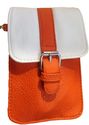 Boutique To U Women's Cell Phone Holder Crossbody Wristlet Purse Orange/White