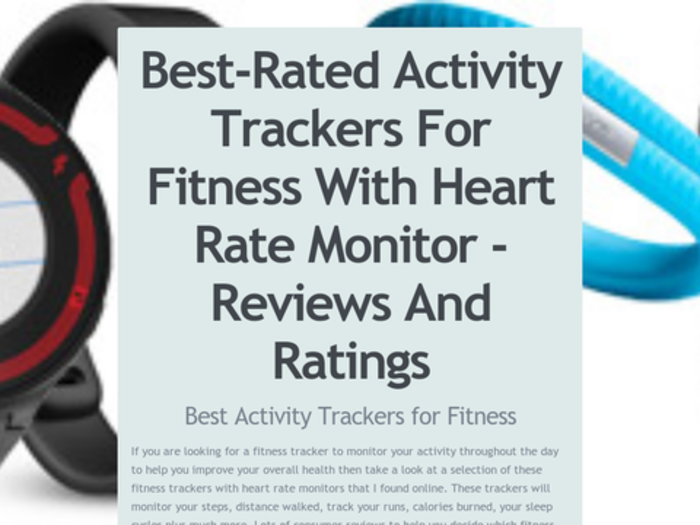 BestRated Activity Trackers For Fitness With Heart Rate Monitor
