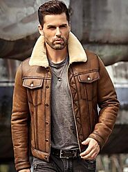 Men Brown B3 Shearling Leather Jackets And Coat Care