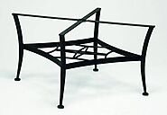 Wrought Iron Outdoor Table Bases (Square Cross Series)