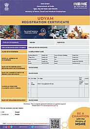 Udyog Aadhar Certificate Sample | MSME | Udyam Registration