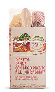 Penne All'Arrabiata Sauce Gift Set With Wooden Spoon By Casarecci Di Calabria