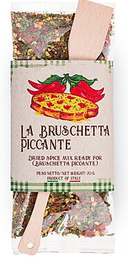Ready Spice-Mix for Bruschetta Piccante by Casarecci di Calabria - 2.46 oz. Caserecci di Calabria