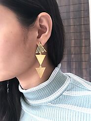 Double Triangled Earrings