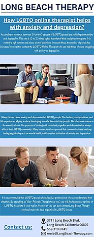 How LGBTQ online therapist helps with anxiety and depression?