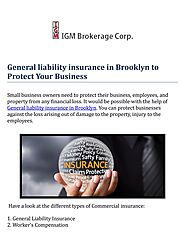 Find the General Liability Insurance in Brooklyn - IGM Brokerage Corp