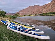 Canoeing on the Orange River in South Africa