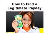 How to find a legitimate payday loan company?