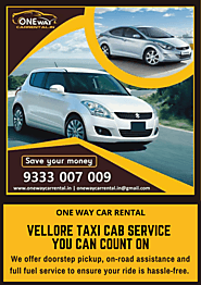 Vellore Taxi Cab Service You Can Count On - Book Now