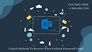 Follow Steps if Outlook Password Forget | 18009837116