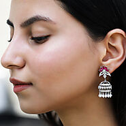 Silver jhumka Earrings: Buy Oxidised Jhumka