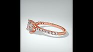 Hackberry Princess Shape Diamond Engagement Ring with Rose Gold