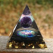 Orgonite Pyramid Amethyst Crystal For Healing Energy & Chakra (China 60mm) | Chakra Balancing, Healing Stones And Cry...