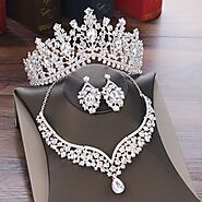 Crystal Water Drop Bridal Jewelry Sets
