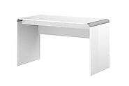 Smart 100cm White Gloss Office Desk No Drawers