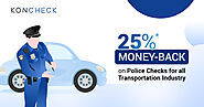 25% Discount for Transport Industry Police Check Applications | KONCHECK