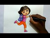 how to draw Dora the explorer