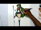 how to draw sailor pluto from sailor moon crystal