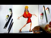 how to draw Emperor Kuzco from Emperor's New Groove