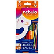 Akciós ! Ft Ár Nebulo háromszög alakú színes ceruza készlet 12 darabos, 24 színű kétvégű Ft Ár 679