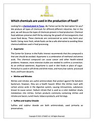 PPT - Which chemicals are used in the production of food? PowerPoint Presentation - ID:10333175