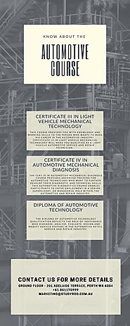 Know About The Automotive Course