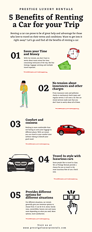 5 Benefits of Renting a Car for your Trip