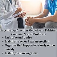 Erectile Dysfunction (ED): Causes, Treatment (erectile dysfunction medicine in Pakistan), Symptoms.