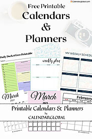Free Printable Calendars & Planner Templates
