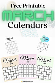 March 2021 Calendars