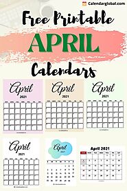 April 2021 Calendars
