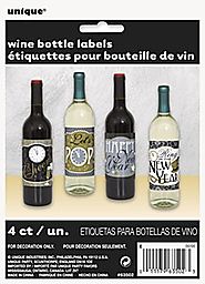New Year Wine Bottle Labels