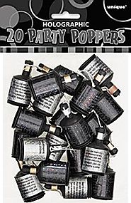 Black Party Poppers