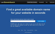 Lean Domain Search | Find a great domain name in seconds
