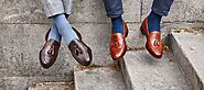Leather loafer shoes for men by Barker.