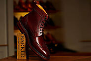 Wingtip boots for men by Barker