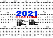 Printable 2021 US Calendar with Holidays, Federal, Bank & Observation