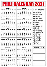 South Africa 2021 Calendar with Public, Bank, Office Holidays Printable