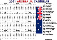 2021 Australia Calendar with Public, School, Office Holidays Printable