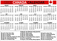 Calendar 2021 Printable with Canada States Holidays, Bank, Office