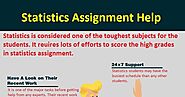 #Statistics Statistics Assignment Help - Alley John