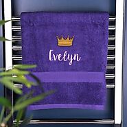 Personalisable Crown Design Bath Towel