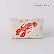 Lobster Pearl Velvet Everyday Pouch: Handbags for Women UK