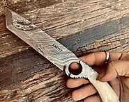 Handmade Damascus Steel Hunting Knife