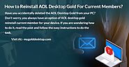 How to Reinstall AOL Desktop Gold For Current Members?